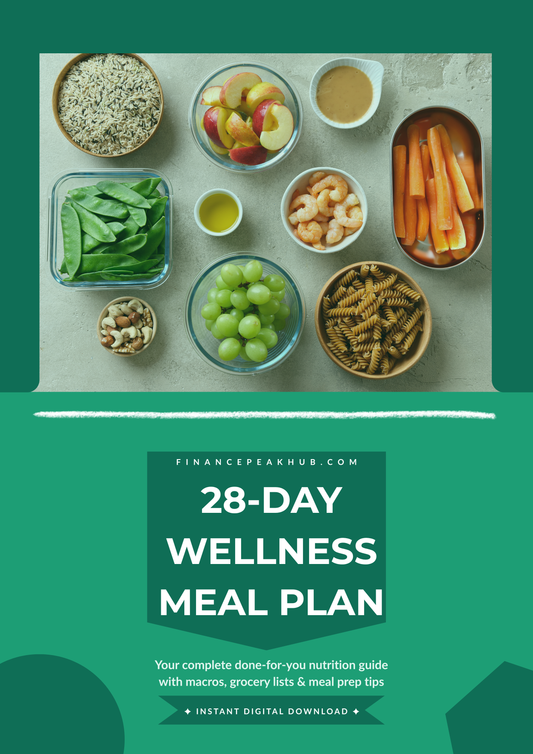 28-Day Wellness Meal Plan — Printable PDF | Nutrition Guide by FinancePeakHub